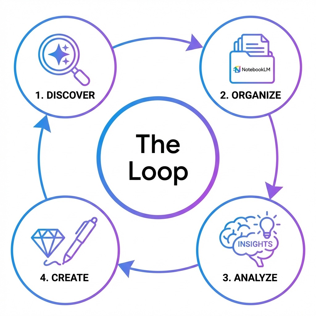 Research to Creation Workflow Cycle