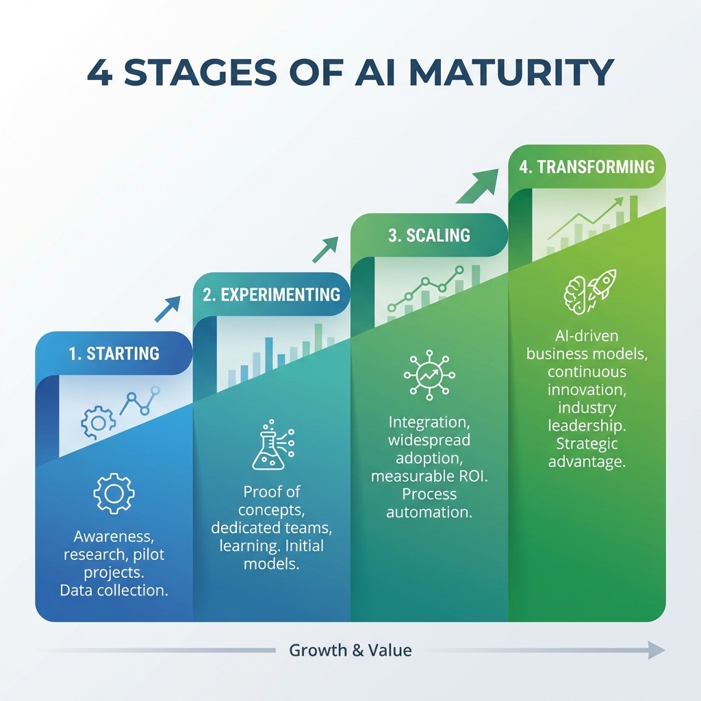 4 Stages of AI Maturity Model