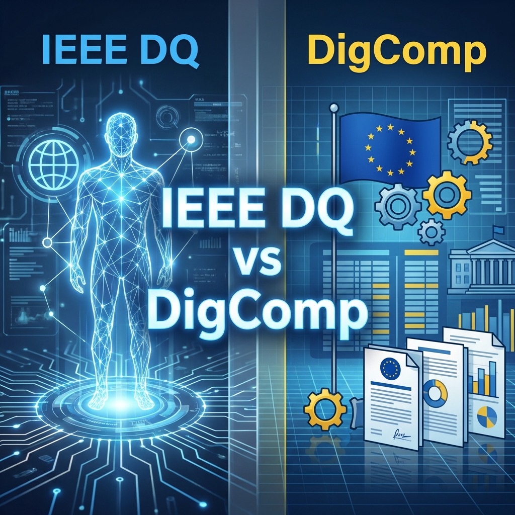 IEEE DQ vs DigComp: เปรียบเทียบสอง Framework ทักษะดิจิทัลระดับโลก — ใช้อะไรดี? ใช้ร่วมกันได้ไหม?