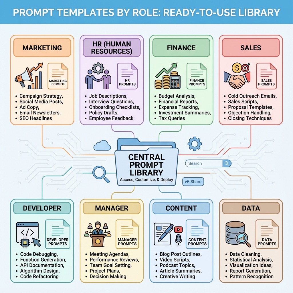 Prompt Templates by Role Cheat Sheet