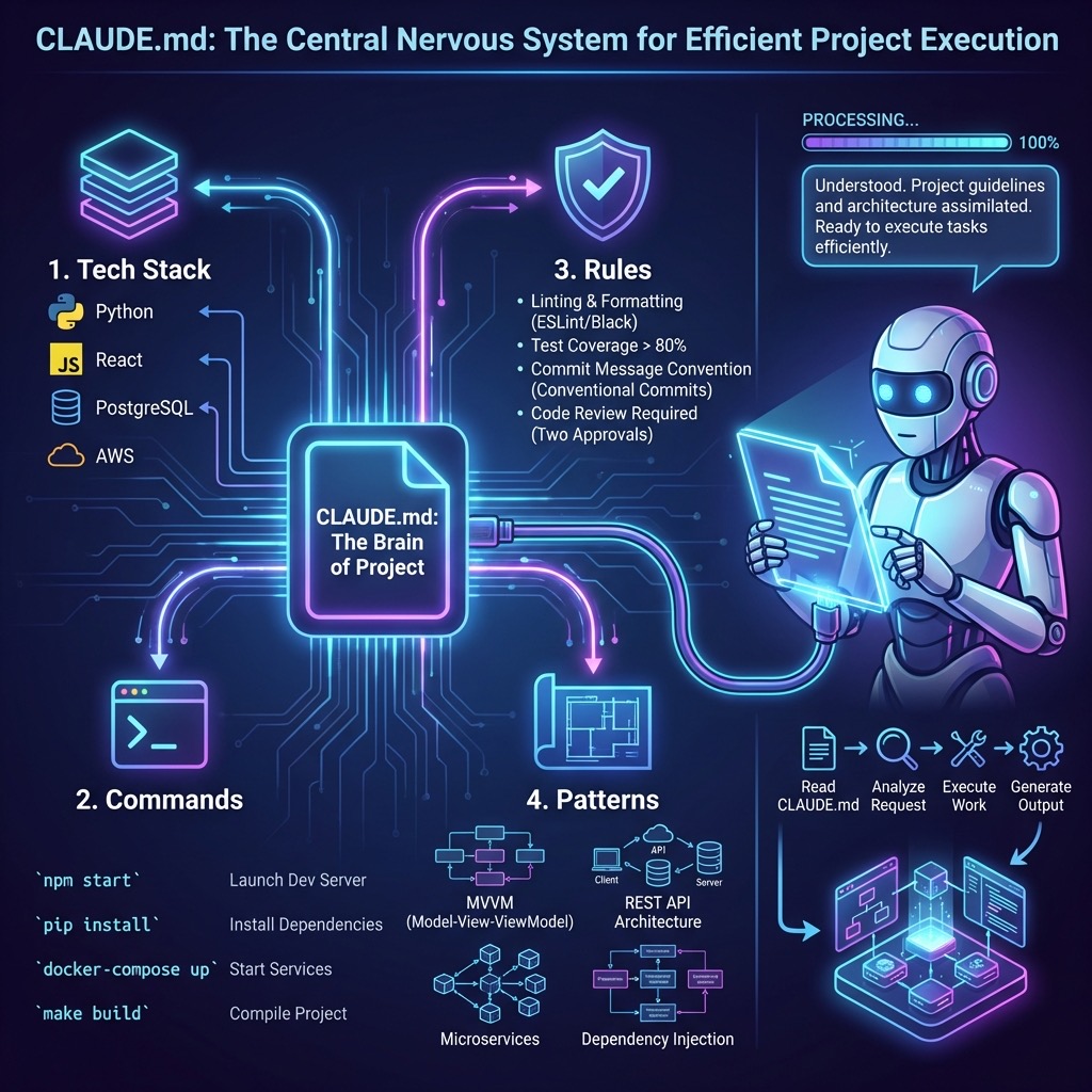 CLAUDE.md Structure Infographic