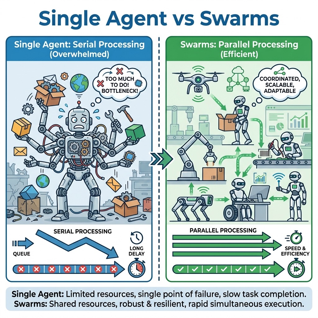 Single Agent vs Swarms Comparison