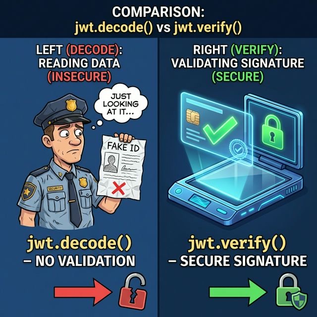 JWT Verify vs Decode Comparison