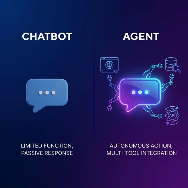 การเปรียบเทียบความแตกต่างระหว่าง Chatbot และ Autonomous Agent